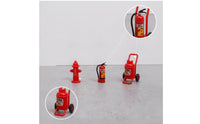 3 Pieces Realistic Miniature Fire Fighting Set Molded Dollhouse Fire Suppression Device Sturdy Dollhouse Accessory Sturdy for Collectors