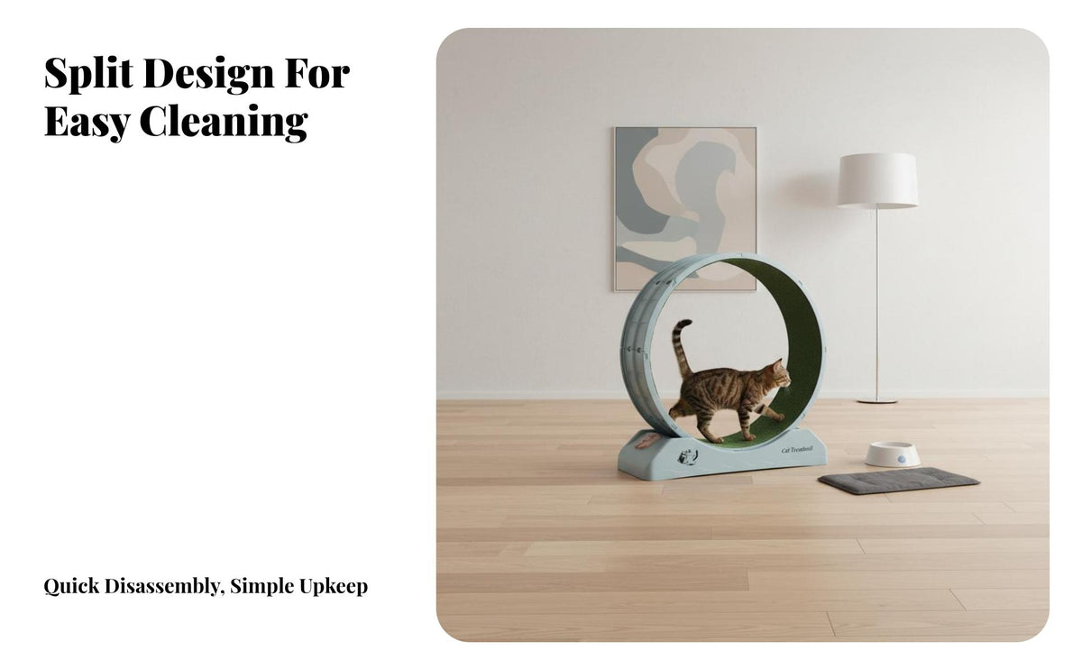 quiet Operation feline jogning Wheel paw-protective opening Feline jogning Wheel Stable Base pet Exercise Equipment Sturdy Construction for Apartment Dwellers, Indoors, Home, Living Room, Bedroom
