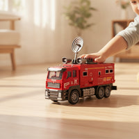 Fire Truck Toy Push-Along Fire Truck Diecast Emergency Vehicle for Young Children, Collectors, Playroom, Sandbox