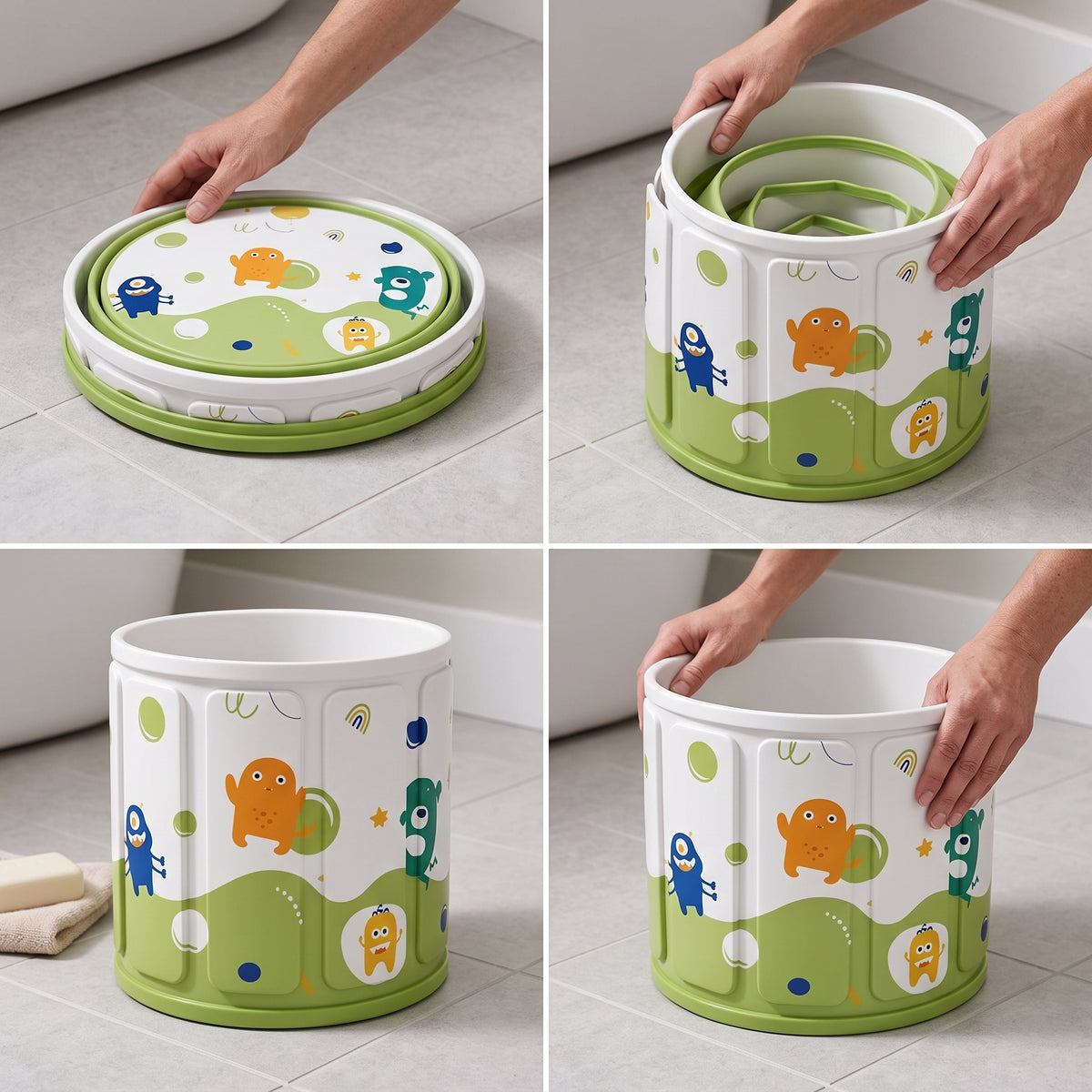 Portable Folding Bathtub for Adults and Kids, Full Body Soaking Tub