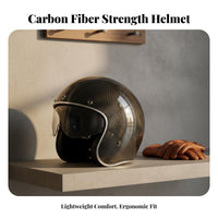 Carbon Fiber Helmet Breathable Carbon Fiber High Impact Resistance for Cruiser Cyclist S, Men, Cruising, Town Commuting, Daily Commute