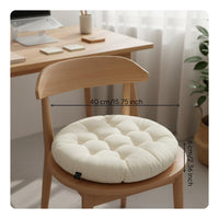 Wear-Resistant Solid Color Chair Cushion Minimalist Design Tufted Seat Cushion Fixed Point Quilting for Office Workers, Students