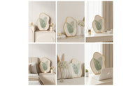 Freestanding Framed Plaque Organic Shape Plaque with Stand Sophisticated Tabletop Sign Modern for Bedside Table