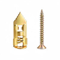 4 Pieces Drywall Anchor Rustproof Expansion Screw High Carbon Steel Metal Drywall Plug for Wood Board, Ceiling