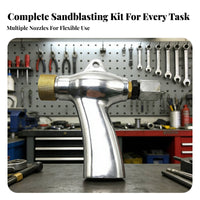 Sandblasting Adjustable Air Streams Dust Blower Nozzle Handheld Air Sandblasting Tool for DIY Enthusiasts, Auto Restoration, Garage