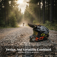 Adventure-Grade Resilience Resistant Full Face Motocross Helmet Removable Liner for Adults, Cyclist S, Go-Karting, Rally BMX