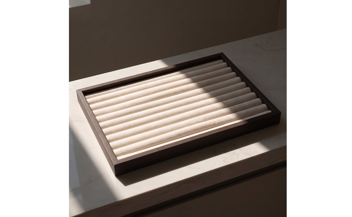 Band Holder Display Tray Grooved Band Display Tray Padded for Collectors, Retailers, Dressing Tables, Retail Counters, Drawers