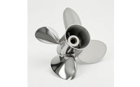 Outboard Propeller with Splined Hub Stainless Steel Four Outboard Propeller Easy to Install