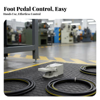 Self-Resetting Foot Pedal Switch Hands-Unrestricted Operation Industrial Foot Switch Non-Slip Base Machine Controller Heavy-Duty Construction for Factory Workers, Woodworkers, DIY Enthusiasts, Factories, Workshops, Production Lines, Woodworking