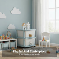 Childsafe Design Multi-Bin Toy Storage Unit Large Capacity Multi-Bin Storage Rack Removable Bins children's Furniture Easy Assembly for Toddlers, Preschoolers, Parents, Playroom, Living Room, Nursery, Bedroom
