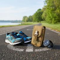 Multi-Purpose Vertical Phone Pouch Compact Double Layer Belt Bag Lightweight for Running