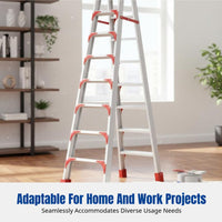 Aluminum Step Ladder, Heavy-Duty, Foldable, Thickened, Home & Engineering Use