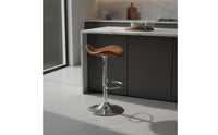 Wear-Resistant Upholstery Adjustable Swivel Bar Stool Built-in Footrest Modern Kitchen Island Chair Easy to Clean Height Adjustable High Stool Anti-Slip Base for Cafe, Reception Desk