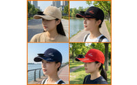 Solar Fan Cap Ventilated Baseball Cap with Fan Hat with Visor Breathable Adjustable for Gardening, Fishing