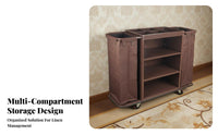 Housekeeping Trolley Cart Multi-Functional Janitorial Push Cart Multifunctional Industrial Cleaning Trolley for Housekeepers, Guest Rooms, Hospital