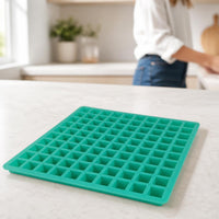 100-Cavity Small Square Silicone Mold for Chocolate Candy Ice Cubes Wax Bottle Sugar Cake Decoration