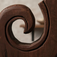 Tranquil Ornament Handmade Abstract Wood Sculpture Retro Style House Decoration for Lobby Area