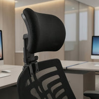 Adjustable Headrest with Clamp Ergonomic Chair Headrest Attachment Neck Support Attachment No-Drill Head Support Cushion Mesh