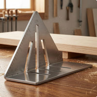 Flat Base Triangular Carpenter Square Engraved Markings Measuring Square Cutout Slots Layout Tool Metal for General Hardware Work