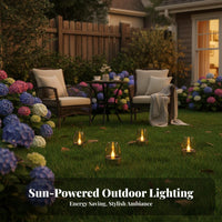 Energy Saving Solar Flickering Candle Light Flameless Solar Powered Candle Light Automatic On/shut off for Pathway, Balcony, Tabletop