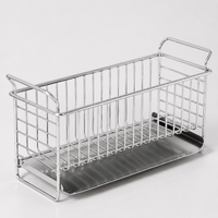 Shower Caddy, Rustproof Stainless Steel Bathroom Shelves, No-Drill Polished Shower Shelf, Silver Shower Storage for Compact Bathroom