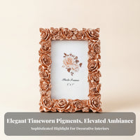 Home Decor Tabletop Display Leaf Relief 3D Floral Frame for Shelf