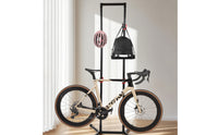 Adjustable Hanging Cycle Rack Indoor Bike Floor Parking Rack Heavy Duty Cycle Parking Stand Space-Saving for Cyclists, Commuters, Garage, Home, Apartment