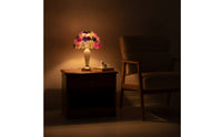 Rose Table Lamp Decorative Flower Lamp Lighting Floral Dome-Shaped for Women, Bedroom, Bedside