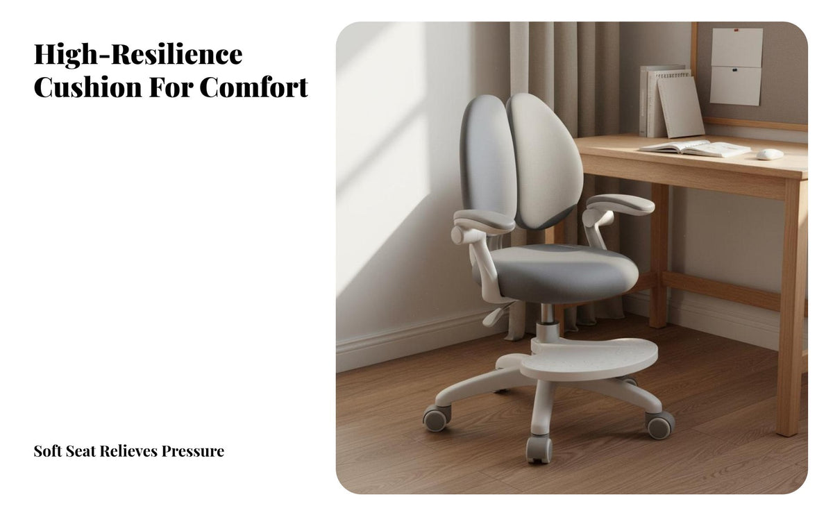 Kids Ergonomic Desk Chair Support Adjustable Student Desk Chair Stable 5-Point Base children's Furniture for Students, Homework, Home, Playroom