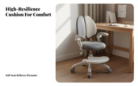 Kids Ergonomic Desk Chair Support Adjustable Student Desk Chair Stable 5-Point Base children's Furniture for Students, Homework, Home, Playroom