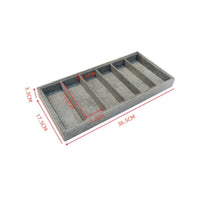 Glasses Display Tray 6-Slot Glasses Tray with Compartments Sunglass Organizer Rectangular Eyewear Organizer Slimline