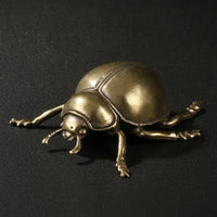 Figurine Carved Brass Retro Desktop Ornament for Tea Table