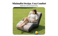 S-Shaped Inflatable Lounger Ergonomic Contoured S-Shaped Inflatable Seat Fast Inflation Inflatable Lazy Sofa for Students, Teens, Rest Ping, Bedroom