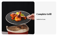 Rust-Resistant Round Barbecue Grill Net Rustproof Round Barbecue Net Easy to Clean for Campers, Outdoor, Camping, Picnic