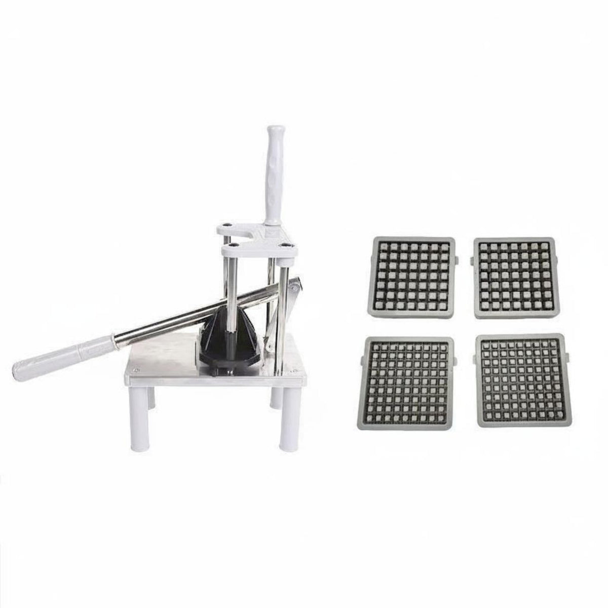 French Fry Cutter Easy to Use Fry Strips Maker Stainless Steel Manual Press Cutter for Snack Shop