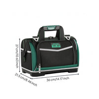 Waterproof Heavy-Duty Tool Bag Wear-Resistant Zippered Tool Bag Reinforced Base Large Capacity Multiple Pockets