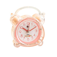Transparent Analog Alarm Clock Compact Twin Bell Alarm Clock Quiet Bright for Bedside Table