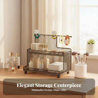 Large Capacity Rotating Makeup organizer adaptable Cosmetic Organizer Clear View Design Countertop carrier Easy to Clean for glamour Lovers, facial care fans, Women, Dressing Table, Bedroom, vanity, Dorm Room