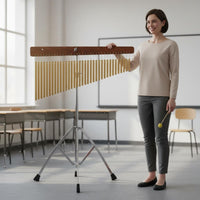 Crisp Sound 36 Tone Chime Bar Individually Strung Bar Chimes Adjustable Stand for Musicians, Band Performance, Music Class, Studio Recording