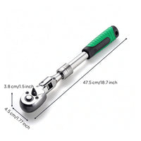 Swivel Head Ratchet Flexible Tool Chrome-Vanadium for Tight Confined Areas