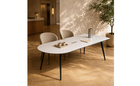 Wired Conference Table Concealed Wiring Oval Conference Table White Office Furniture