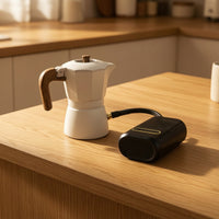 Stovetop Coffee Pot with Electric Air Pump Compact Pneumatic Hexagonal Coffee Maker for Countertop, Home