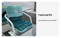 Electric Tricycle Winter Cushion Soft and Comfortable Thickened Fleece Tricycle Seat Cover Universal Fit Luxurious Unified Seat Backrest Pad