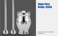 Sturdy 304 Steel Mortar, Precision Cast, Multi-Purpose Herb and Spice Grinder for Lab and Medical Use