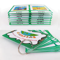 Children's English Irregular Verb Flash Cards with Pictures and Past Tense Forms