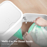 Odor-Resistant Diaper Bin Double Lid Design Close Ed Nappy Disposal System Odor Close Ing Trash Can Hygienic Cat Litter Disposal