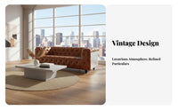Aerodynamic Sofa utilitarian design Upholstered 2-Seater Genuine Leather Couch for Interior Designers, Apartment Dwellers, Living Room, Office, Lounge Area