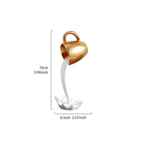 Creative Design Floating Coffee Cup Sculpture Unique Gift 3D Resin Coffee Cup Art Conversation Starter House Decoration for Office, Living Room, Kitchen