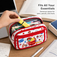 Dopamine Color Block Dachshund Flip Pencil Case for Students