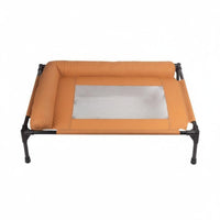 Removable and Washable Elevated Dog Bed with Supportive Cushion Moisture-Proof Elevated Dog Bed Easy to Clean L-Shaped Pet Lounger Solid Support for Large Dogs, Cats, Outdoor, Camping, Patio